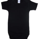 Black Interlock Short Sleeve Onezies