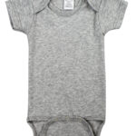 Heather Grey Interlock Short Sleeve Bodysuit Onezies