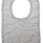 Heather Grey Interlock Onesize Bib for Newborn