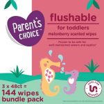 Parent's Choice Flushable Melonberry Scented Wipes