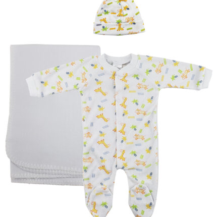 Unisex Newborn Baby 3 Pc Layette Sets