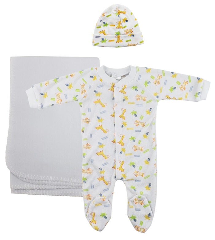 Unisex Newborn Baby 3 Pc Layette Sets