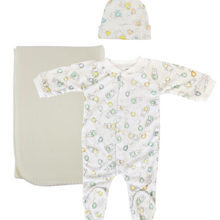 Unisex Newborn Baby 3 Pc Layette Sets