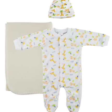 Unisex Newborn Baby 3 Pc Layette Sets