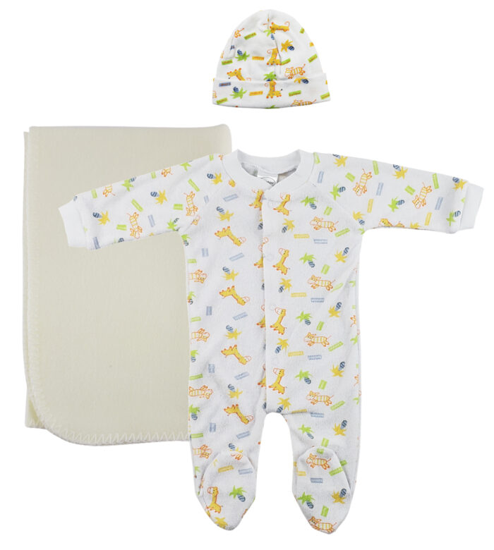 Unisex Newborn Baby 3 Pc Layette Sets