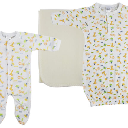 Unisex Newborn Baby 3 Pc Layette Sets