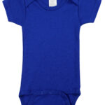 Blue Interlock Short Sleeve Bodysuit Onezie