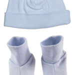 Baby Cap & Bootie Set - Blue