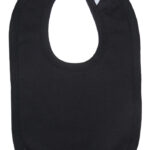 Black Interlock Onesize Bib for Newborn