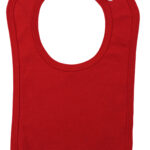 Red Interlock Onesize Bib for Newborn