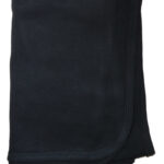 Black Interlock Receiving Blanket