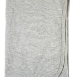 Heather Grey Cotton Receiving Blanket